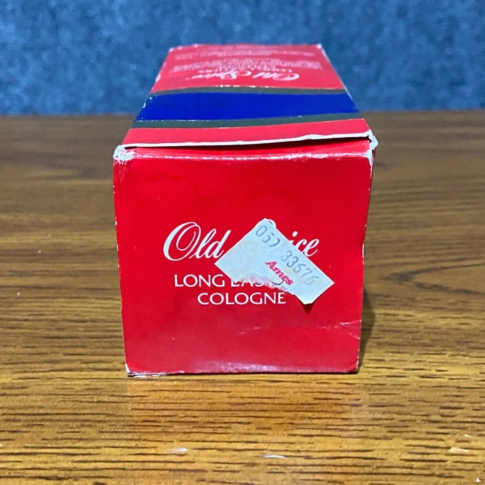 VTG NOS Shulton 80s Old Spice Long Lasting Cologne 4.25oz White Glass Bottle Box